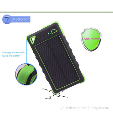 Solar power bank,8000mAh Li-Polymer battery power bank